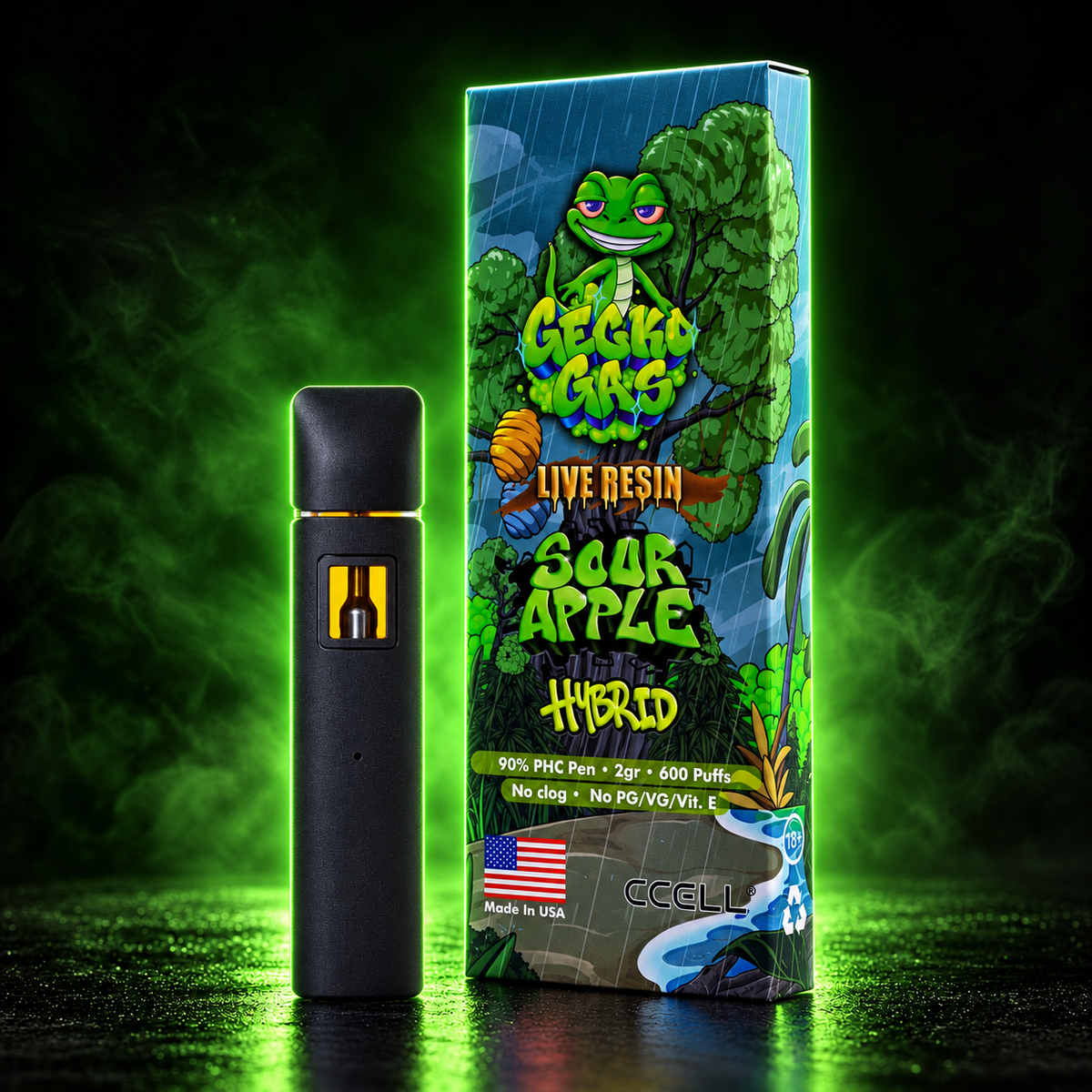 GECKO GAS · Live Resin Pen 2 ml · 600 caladas