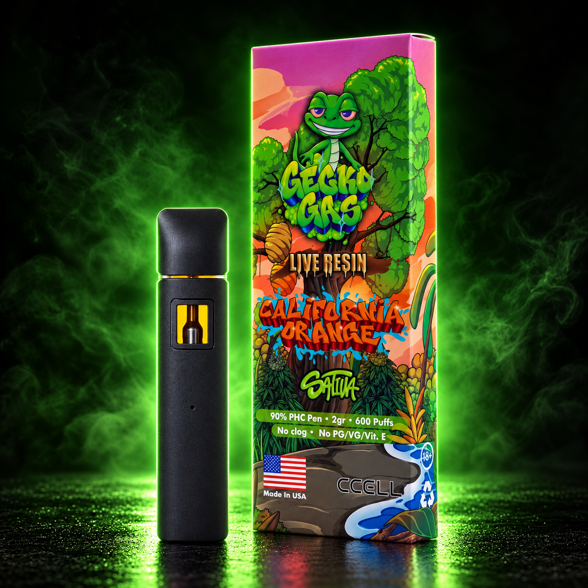 GECKO GAS · Live Resin Pen 2 ml · 600 caladas