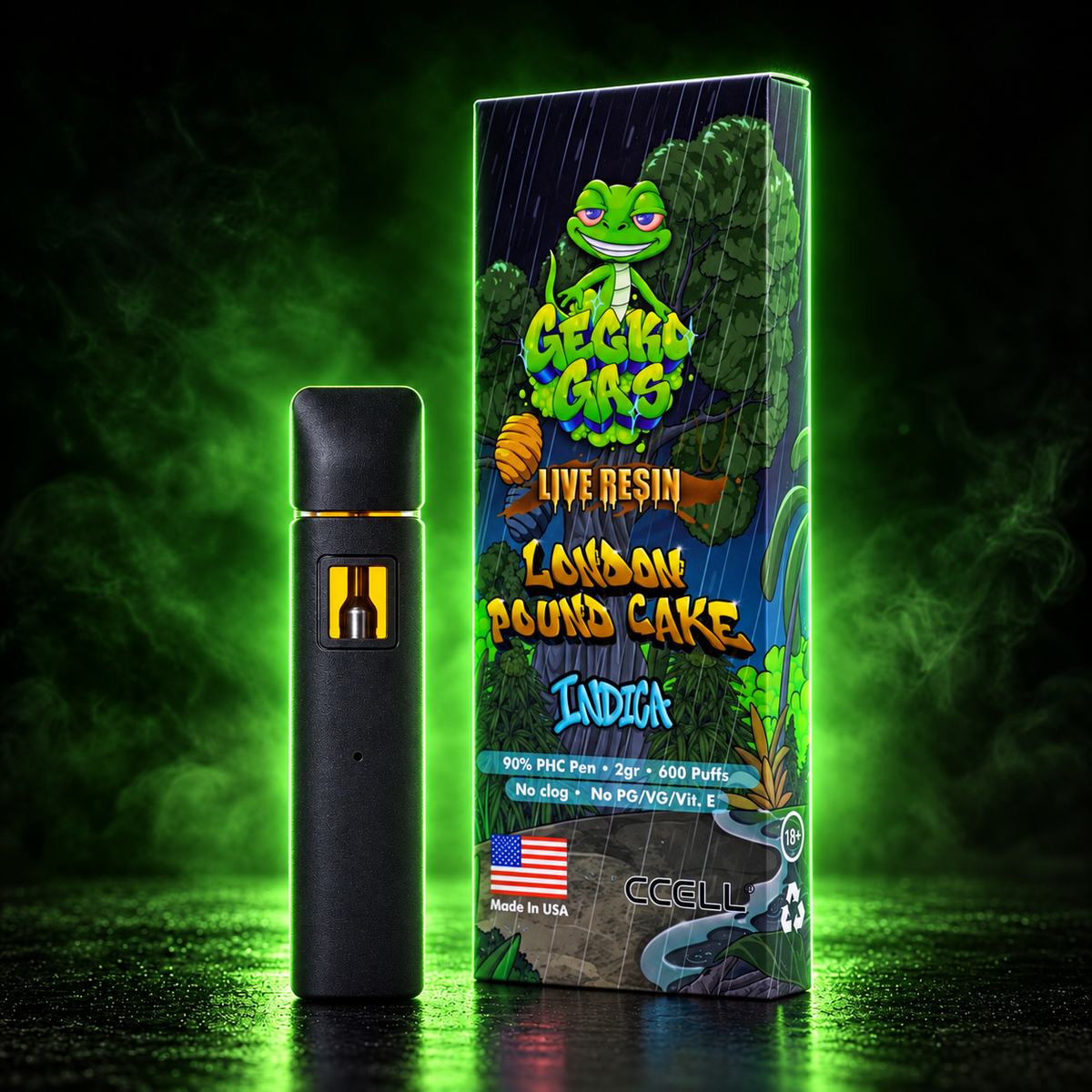 GECKO GAS · Live Resin Pen 2 ml · 600 caladas