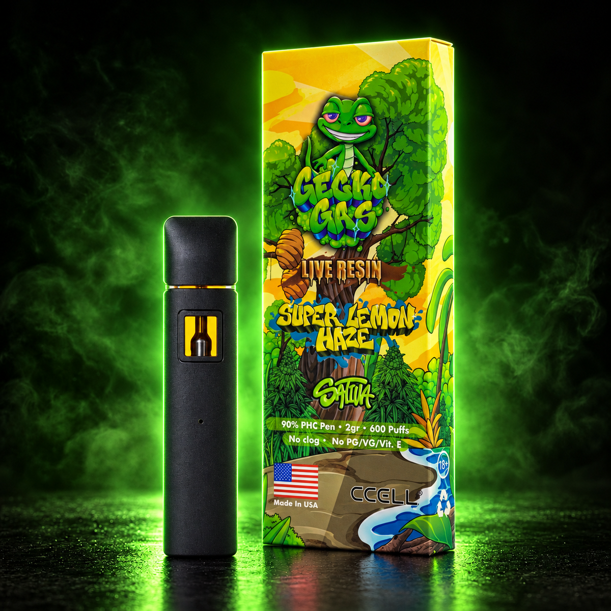 GECKO GAS · Live Resin Pen 2 ml · 600 caladas